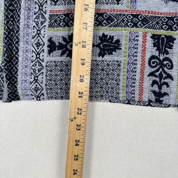 Catherine Andre Shawl Neck Blouse Top Women’s Small Mixed Print Art Long Sleeve - Picture 13 of 16